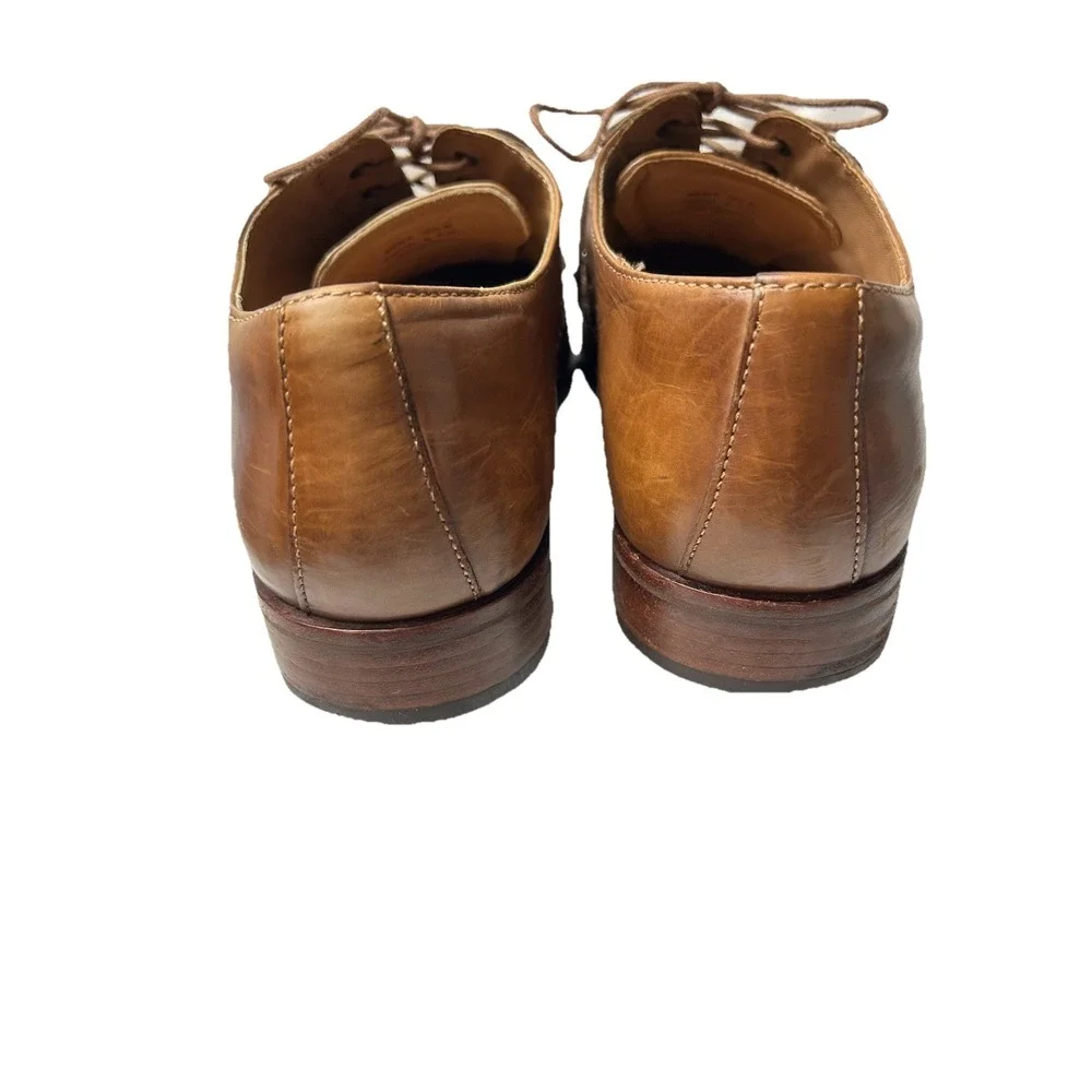 Cole Haan Grand OS Woven Leather Oxfords 10.5 M British Tan Brown Dress Shoes‎